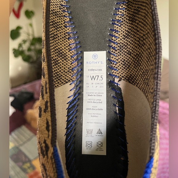 Rothy’s the point Leopard print slip on flats - Picture 5 of 5